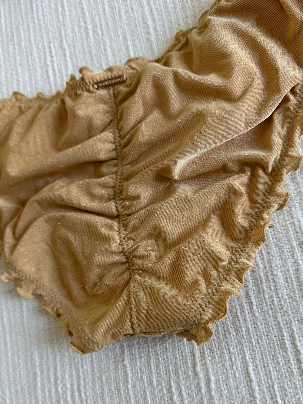 Victoria's Secret Yellow Golden Ruffle-Trim Bikini Bottoms - Picture 4 of 9
